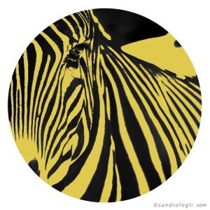 Animal Gold Table - Zebra